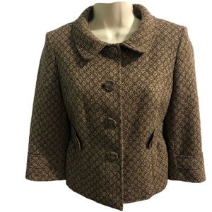 Ann Taylor Textured Brown Blazer